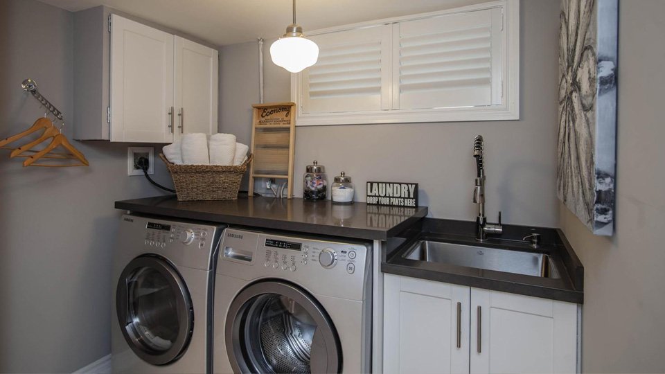 Finished Basement Laundry Room