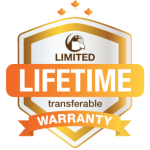 Lifetime warranty logo with no shadow