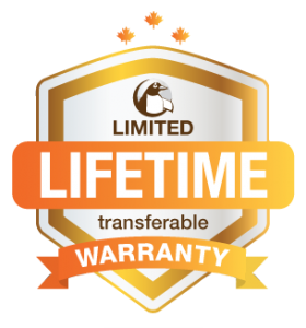 Lifetime warranty logo with no shadow