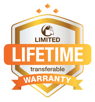 Lifetime warranty logo with no shadow